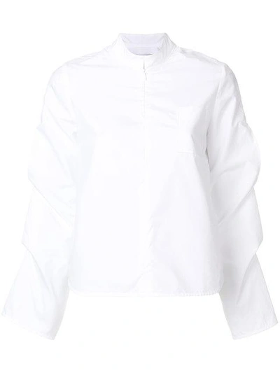 Vejas Flared Sleeve Shirt In White