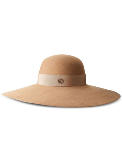 Maison Michel Blanche Wool Felt Hat In Camel