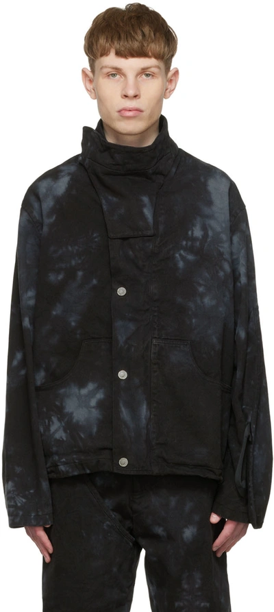 Affxwrks Black & Blue Corso Jacket In Stain Black