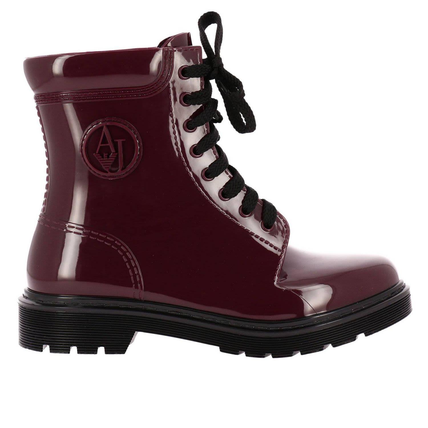 burgundy flat booties