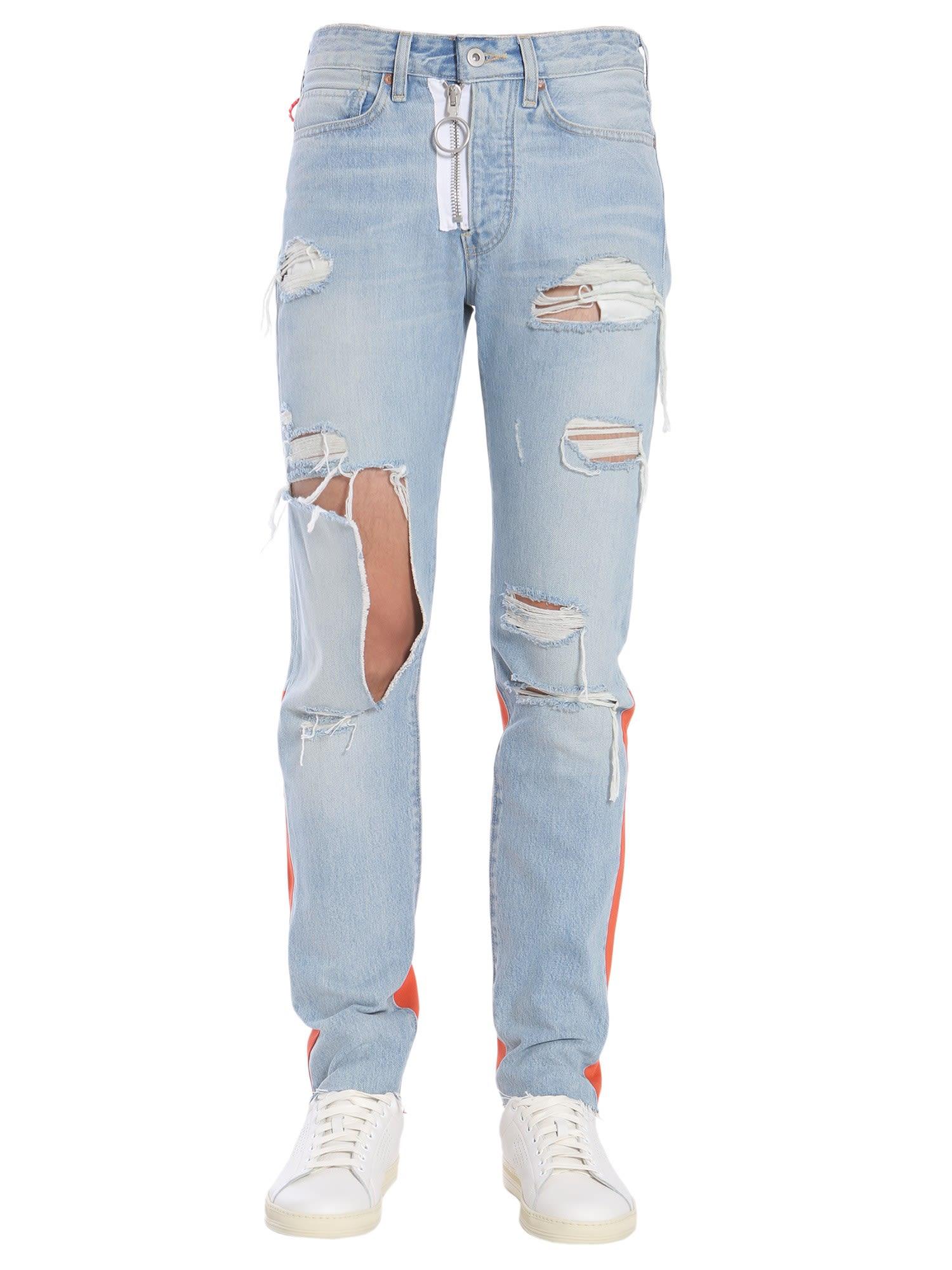 off white levis jeans