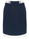 Gloria Coelho Sheer Panels Skirt In Blue