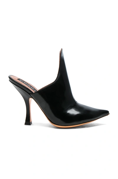 Y/project Y Project Leather Stefania Mules In Black