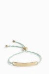 Monica Vinader Engravable Havana Friendship Bracelet In Gold/ Mint