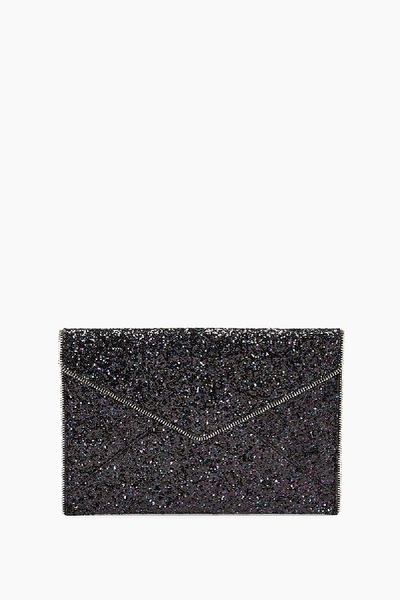 Rebecca Minkoff Leo Glitter Envelope Clutch - Purple In Purple Multi