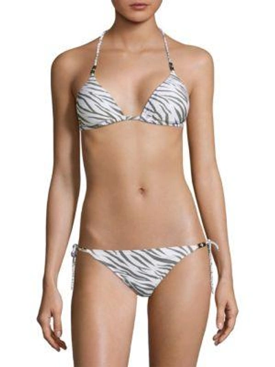 Heidi Klein Kalahari Bamboo Rope Padded Triangle Bikini Top In Multi