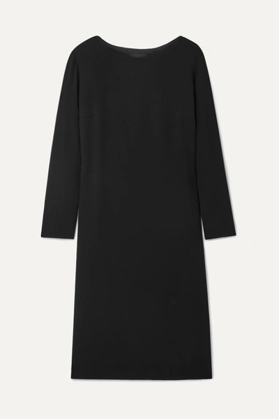 The Row Essentials Larina Long Sleeve Dress In Black