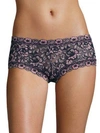 Hanky Panky Lace Boyshorts In Navy Pink