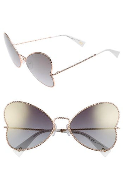 Marc Jacobs 60mm Heart Sunglasses - Gold Copper