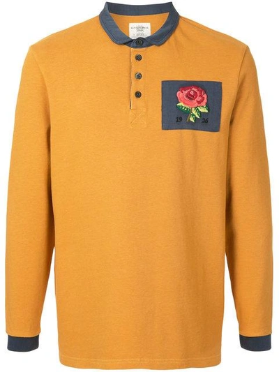 Kent & Curwen Poloshirt Mit Rosenstickerei In Orange