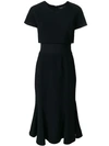 Proenza Schouler Short-sleeve Midi Dress W/ Tee Detail In Black