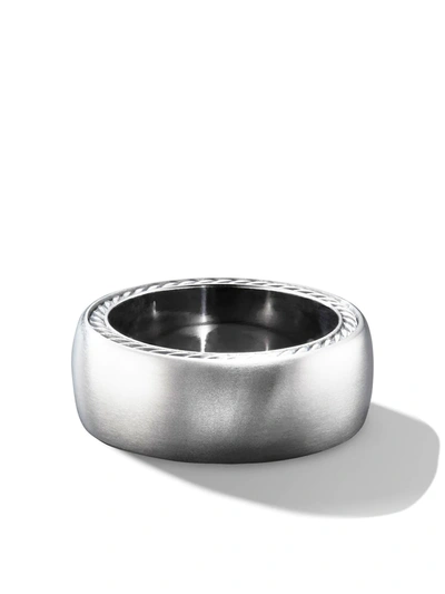 David Yurman Streamline Wide Band Ring In Silver/gray