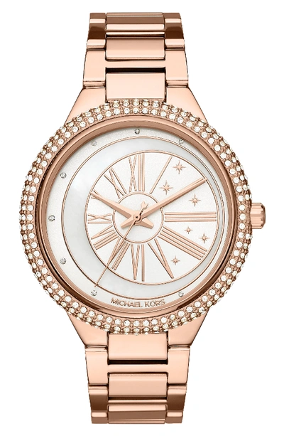 Michael Kors Taryn Crystal Bracelet Watch, 40mm In Ivory/gold