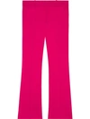 Gucci Viscose Ankle Length Bootcut Trousers In Pink