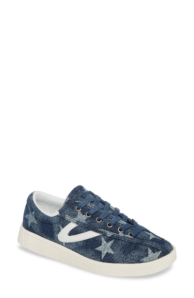 Tretorn Nylite Plus Canvas Sneakers In Dark Navy/ Vintage White