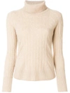 N•peal Cable Roll Neck Jumper
