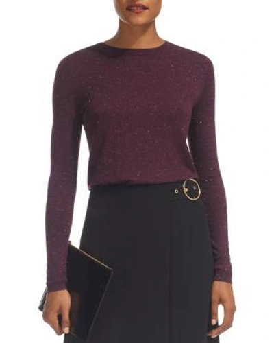 Whistles Annie Long-sleeve Sparkling Top In Fig