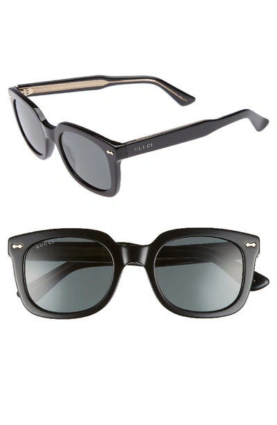 Gucci Acetate Rectangular Sunglasses In Black