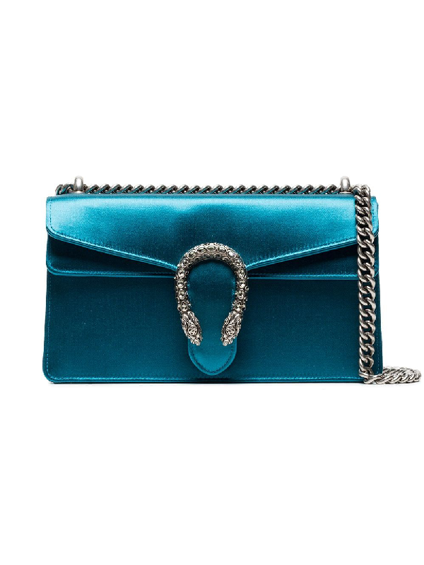 Gucci Blue Dionysus Small Satin Shoulder Bag In 4667 Denim Navy | ModeSens