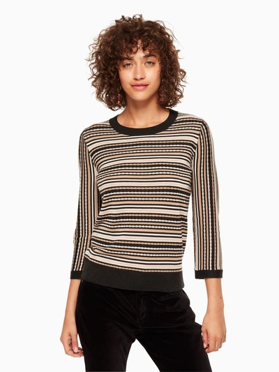 Kate Spade Multi Stripe Sweater In Rose Dew