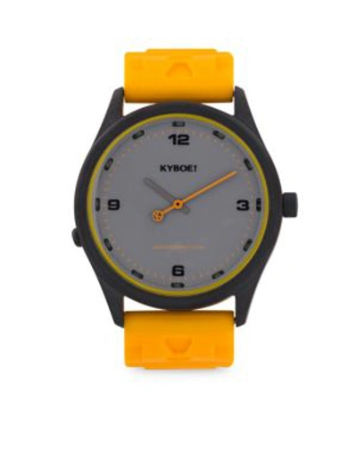 Kyboe! Martini Series Series Bright Stainless Steel Watch In Black Yellow