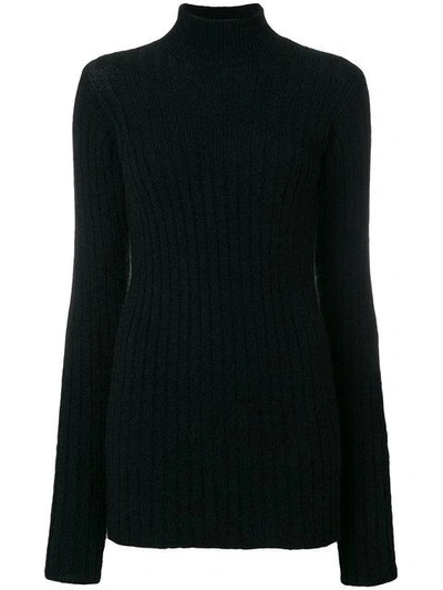 Balmain Ribbed Turtleneck Sweater - Black