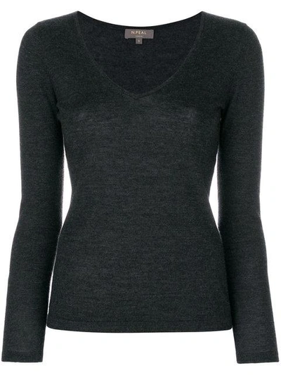 N•peal Superfine V-neck Jumper