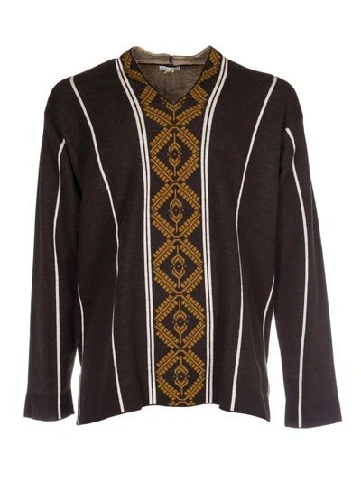 Dries Van Noten Taroc Sweater In Brown