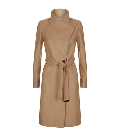 Ted Baker Kikiie Long Wrap Jacket In Beige