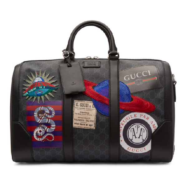 Gucci Night Courrier Soft Gg Supreme Carry-on Duffle Bag In Black ...