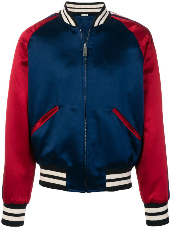 red and blue gucci jacket