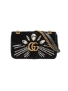 Gucci Gg Marmont Velvet Shoulder Bag In Black