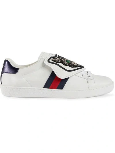 Gucci Ace Sneakers With Removable Patches In White