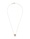 Gucci Le Marche Des Merveilles Feline Head Pendant Necklace In 18k Yellow Gold/opal