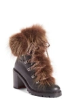 Christian Louboutin Fanny Genuine Fur Boot In Black Leather
