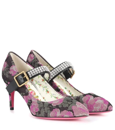 Gucci Crystal-embellished Pumps In Multicoloured