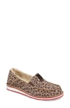 Ariat Cruiser Slip-on Loafer With Faux Shearling Lining In Fleece Cheetah Suede