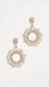 Shashi Solar Crystal-embellished Drop Earrings In Gold