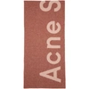 Acne Studios Toronto Logo-intarsia Wool-blend Scarf In Pink