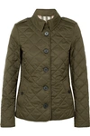 Burberry Frankby Quilted Jacket, Dark Olive In Green