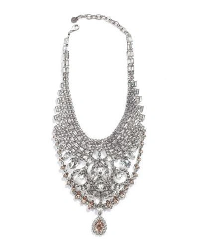 Dylanlex Gambino Crystal Statement Necklace In Silver