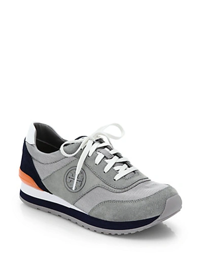 Tory burch sawtooth hotsell logo trainer sneakers
