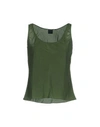 Aspesi Silk Top In Military Green
