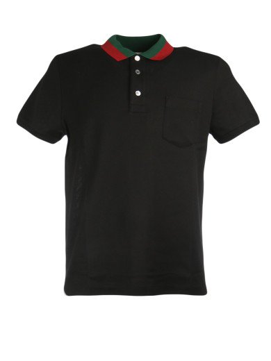 Gucci Man's Polo Shirt In Black | ModeSens
