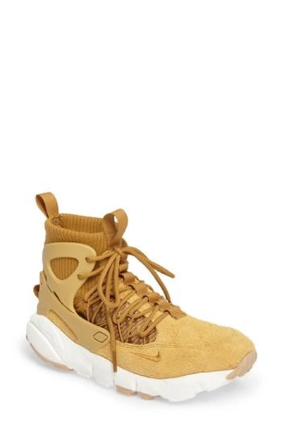 Nike Air Footscape Mid Sneaker Boot In Wheat/ White/ Brown