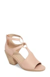 Eileen Fisher Lou Block Heel Sandal In Toffee Leather