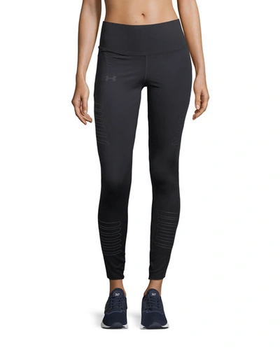 Under Armour Accelerate Storm Reflective Performance Leggings In Black
