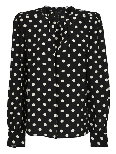 Marc Jacobs Polka Dot Print Top In Black