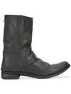 A Diciannoveventitre Double Zip Boots In Black