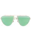 Irresistor Biker Geometric Frame Sunglasses - Metallic